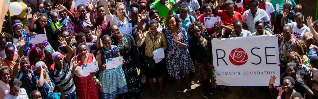 Rose Women's Foundation present alumni with certificates. Credit | Rose Women's Foundation