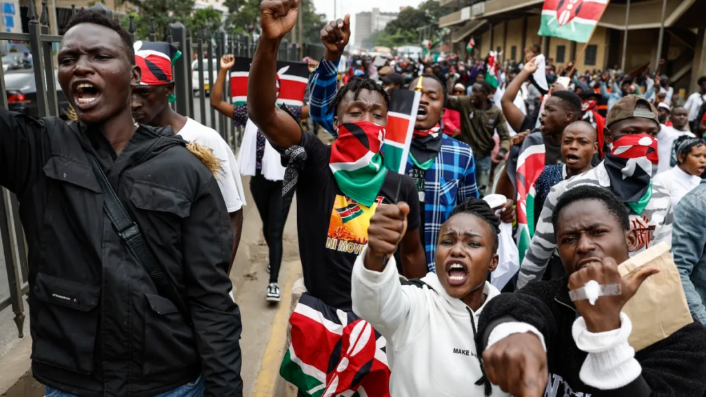 Kenya's youth in a past demonstration. Credit | Kalua Green